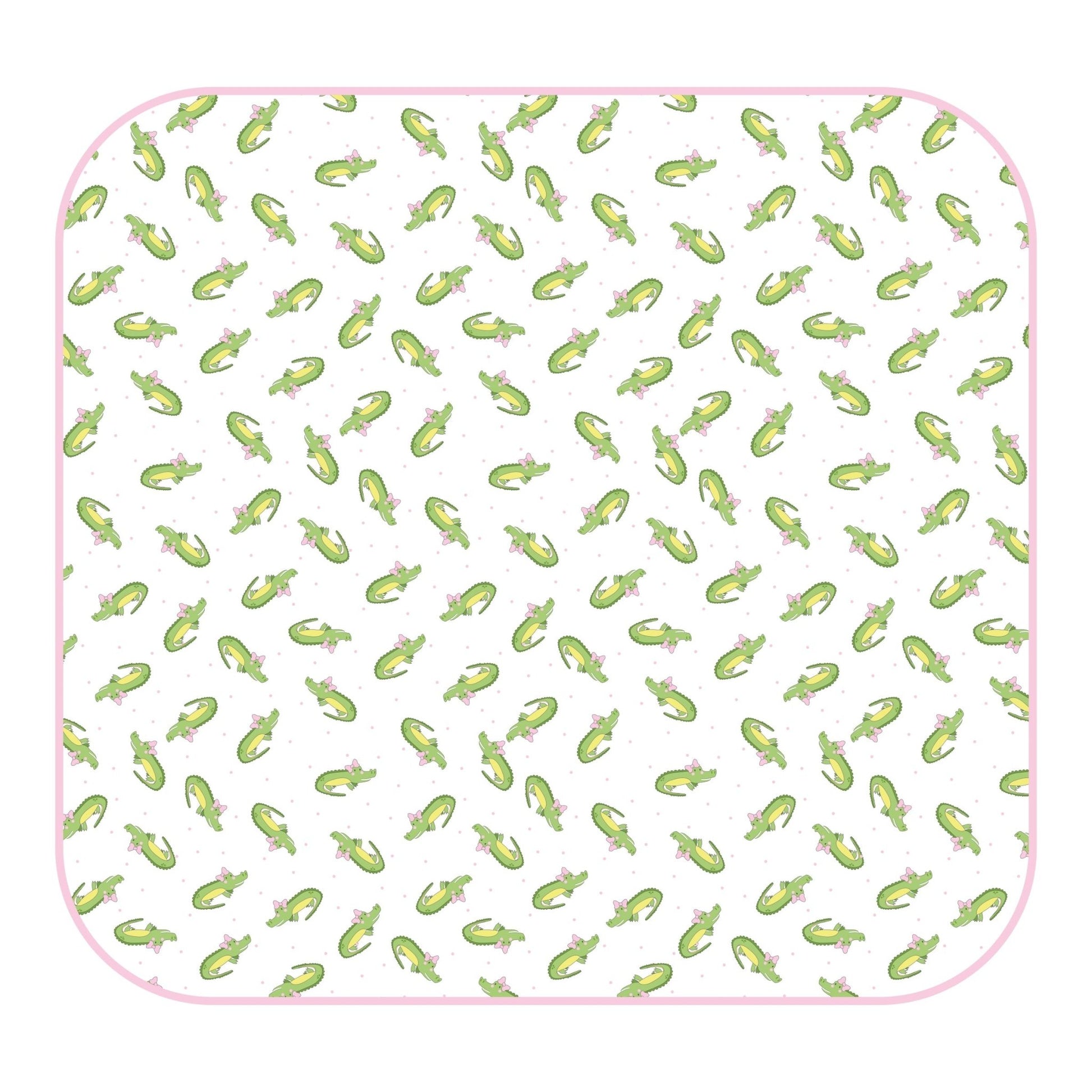 Alligator Friends Pink Print Swaddle Blanket - Magnolia BabySwaddle Blanket
