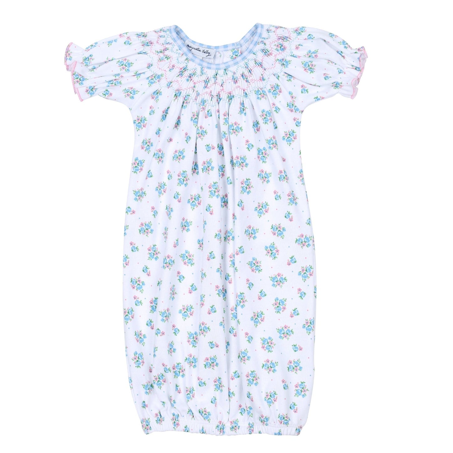 Anna's Classics Bishop Print Short Sleeve Gown - Magnolia BabyGown