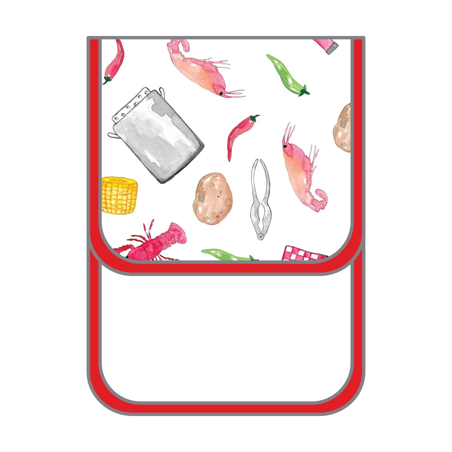 Crawfish Boil Red Print Burp Cloth - Magnolia BabyBurp Cloth