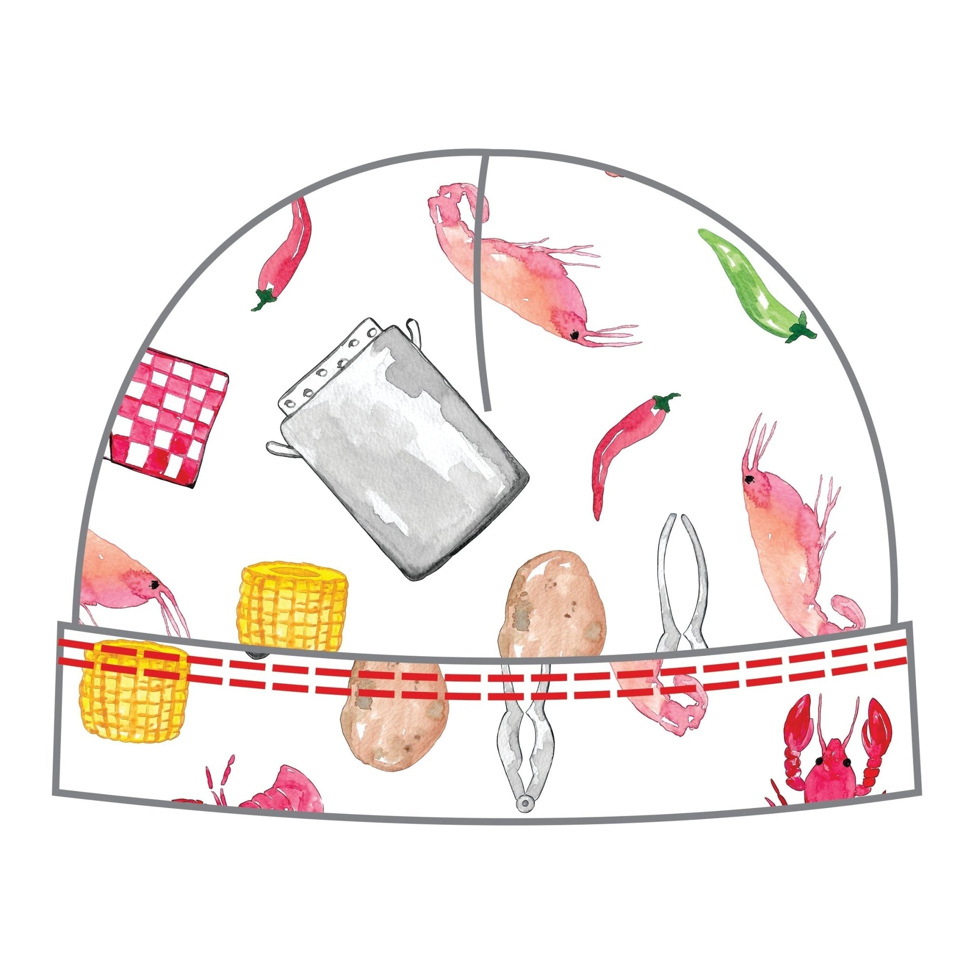 Crawfish Boil Red Print Hat - Magnolia BabyHat