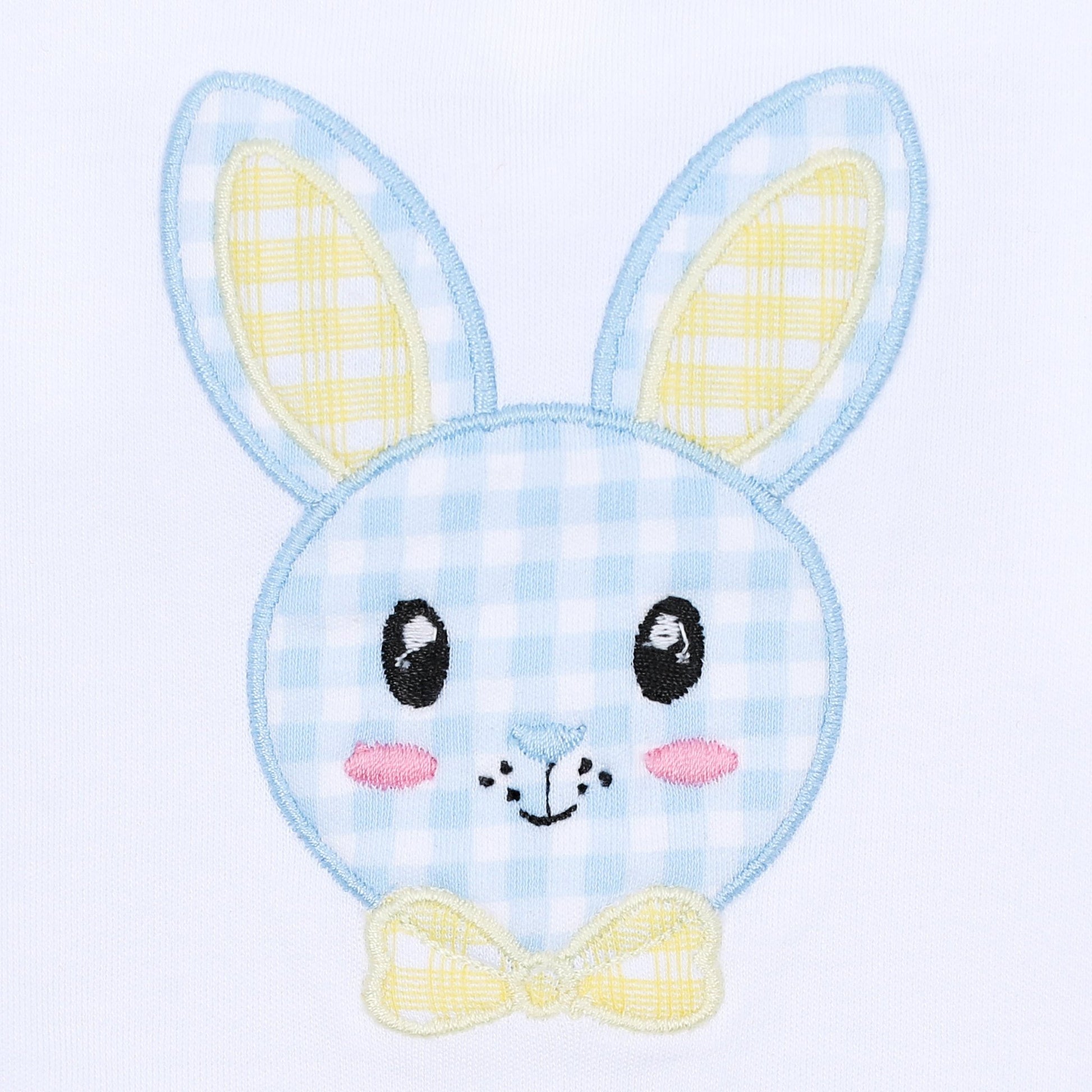 Lil' Bunny Applique Receiving Blanket - Blue - Magnolia BabyReceiving Blanket