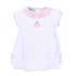 Sweet Pumpkin Pink Embroidered Ruffle Short Sleeve Bubble - Magnolia BabyBubble