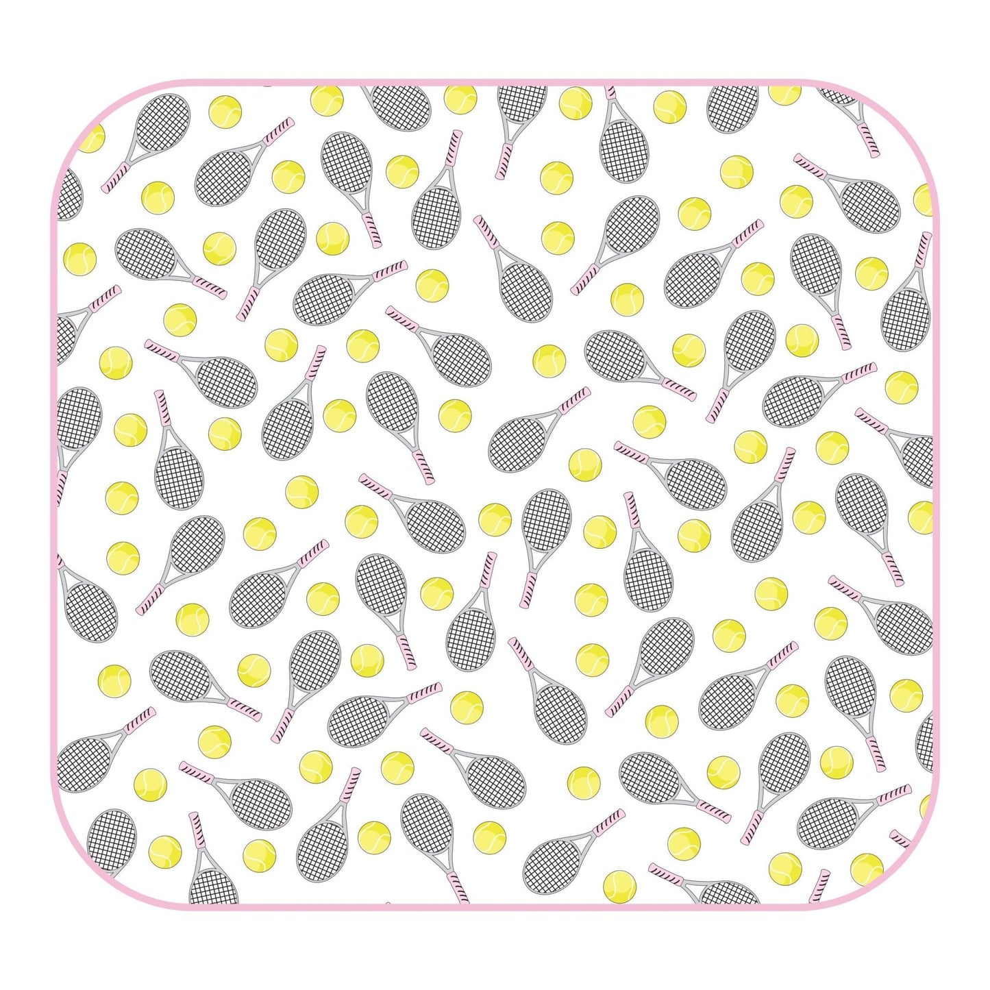 Tennis Anyone? Pink Print Swaddle Blanket - Magnolia BabySwaddle Blanket