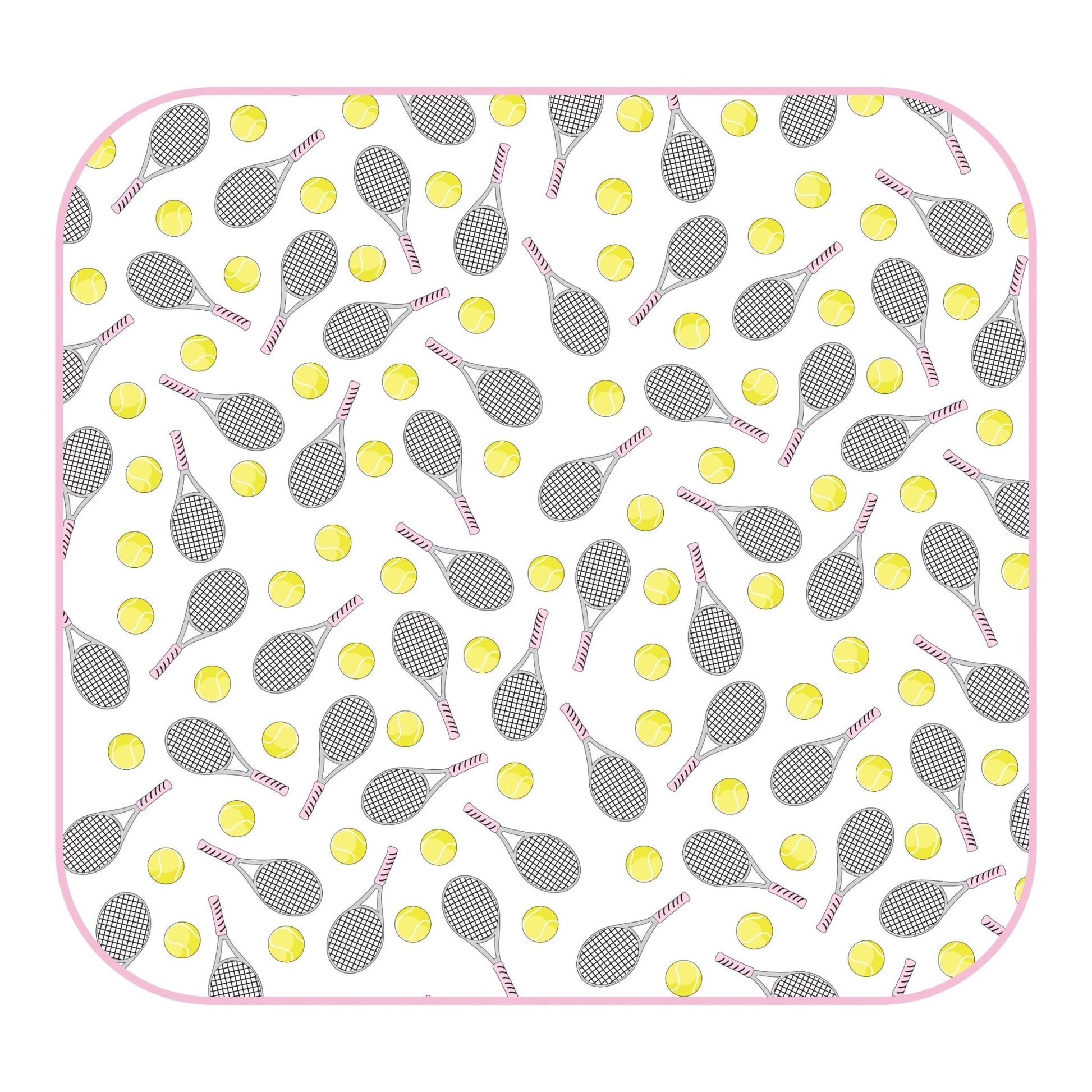 Tennis Anyone? Pink Print Swaddle Blanket - Magnolia BabySwaddle Blanket