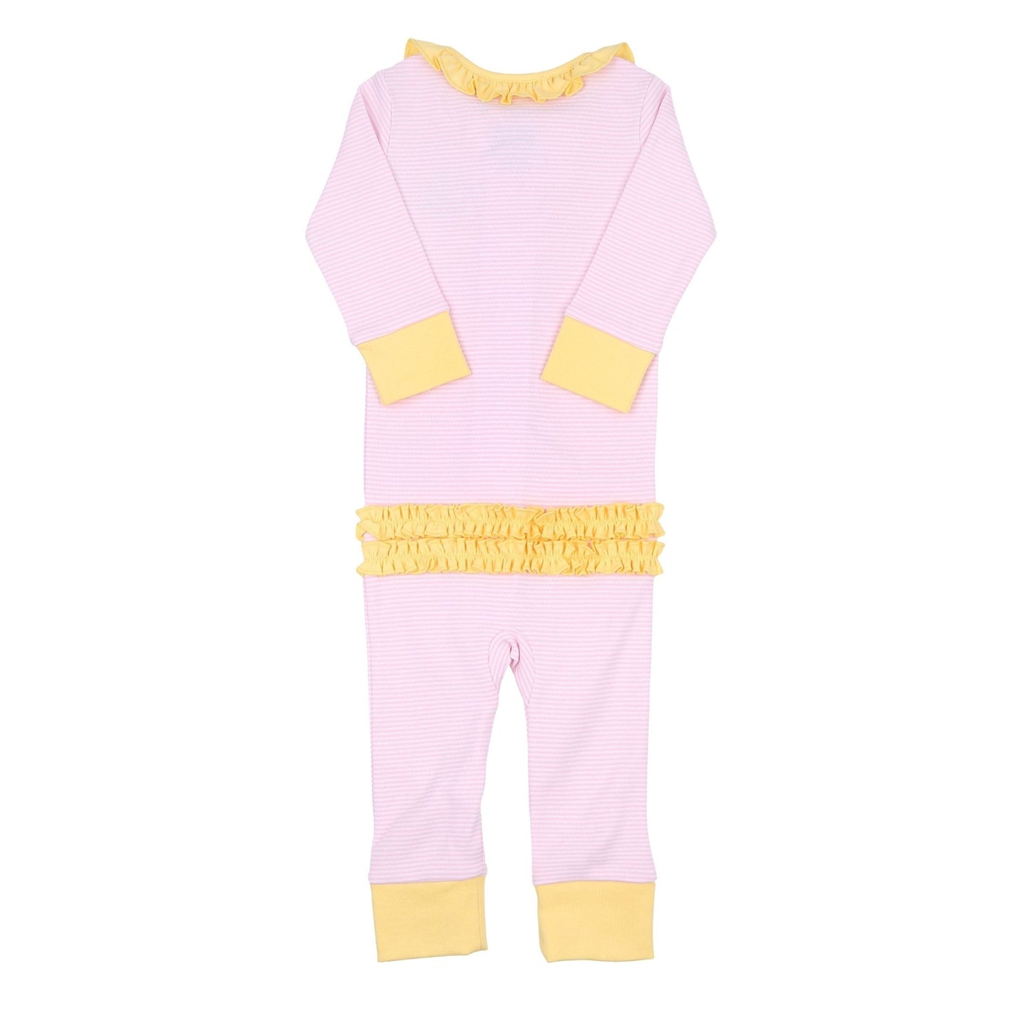 Tropical Pineapple Combo Ruffle Zip Pajamas - Magnolia BabyZipper Pajamas