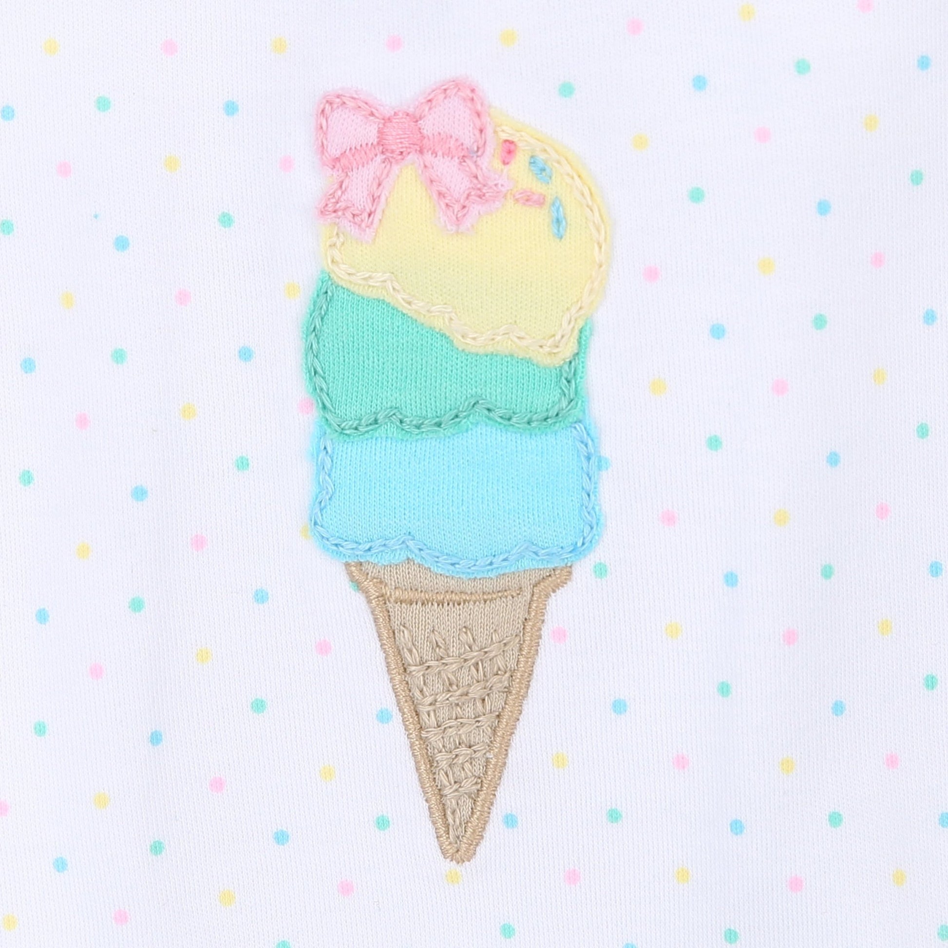 Whats the Scoop! Ruffle Lap Footie - Magnolia BabyFootie