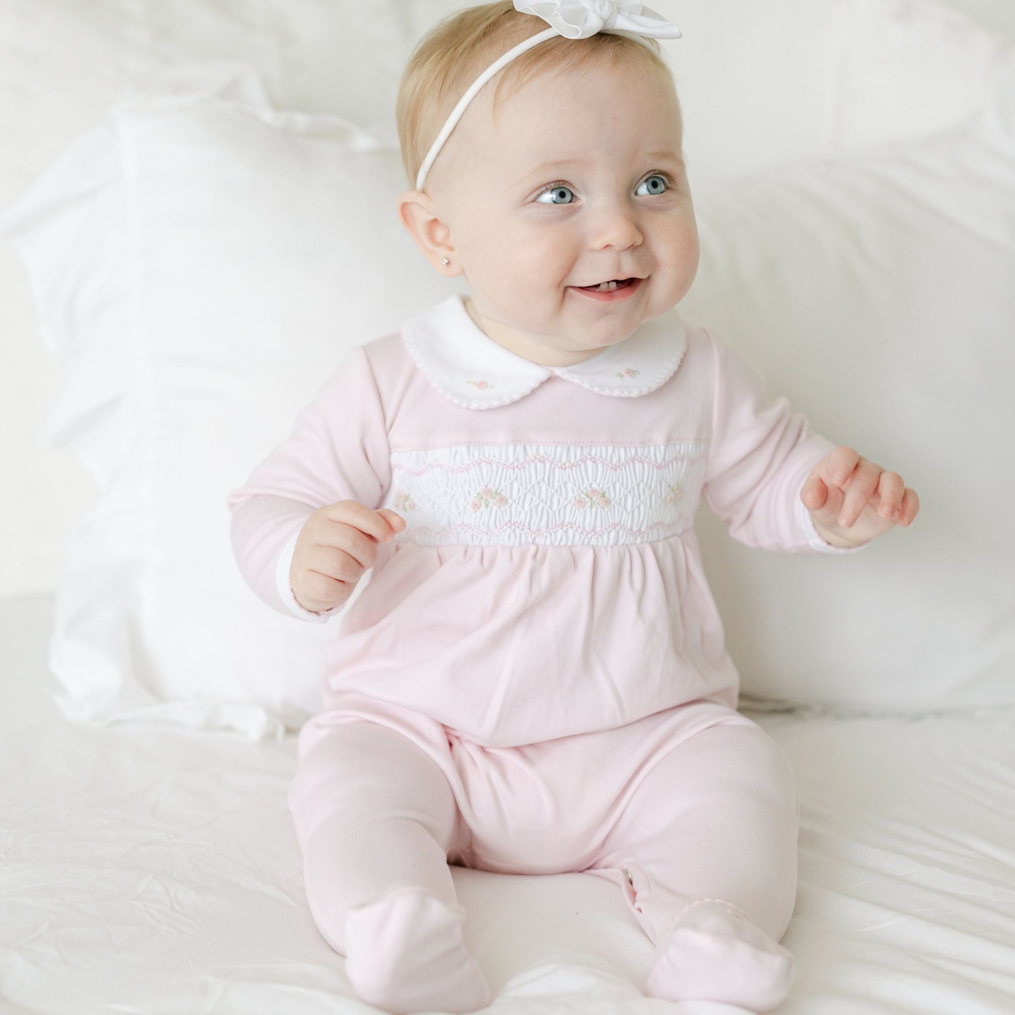 Smocked Baby Footies - Magnolia Baby