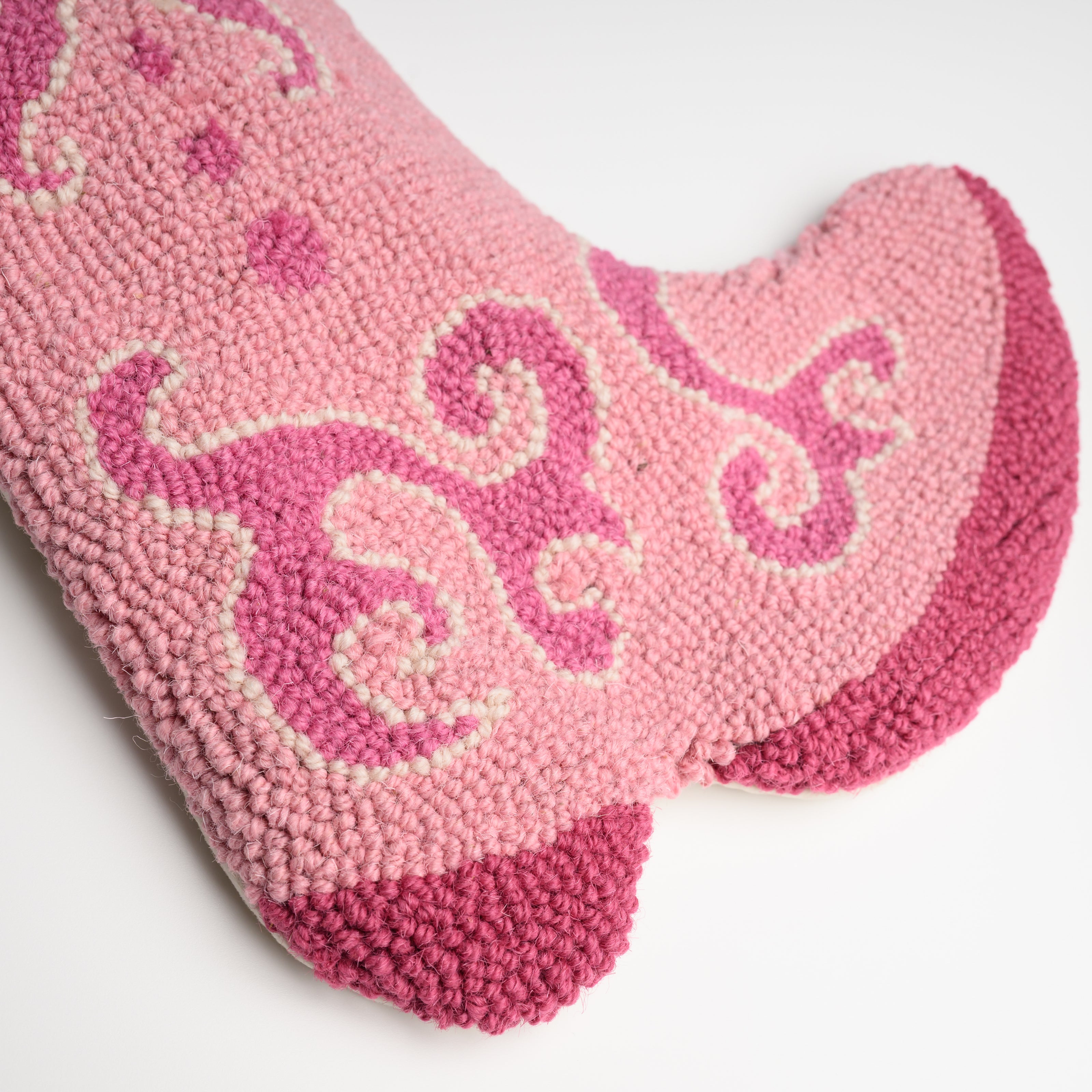 Pink Cowboy Boot Hook Stocking