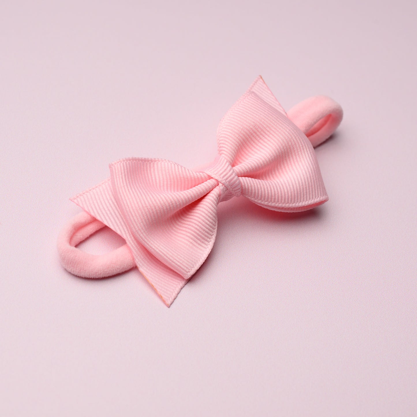 Sophia Baby Headband with Grosgrain Bow - Pink