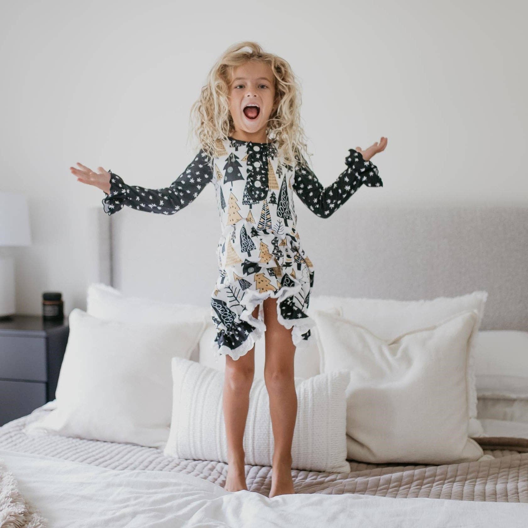 Gold Tree Christmas Lounge Gown