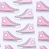 Sneakers Pink Printed Footie