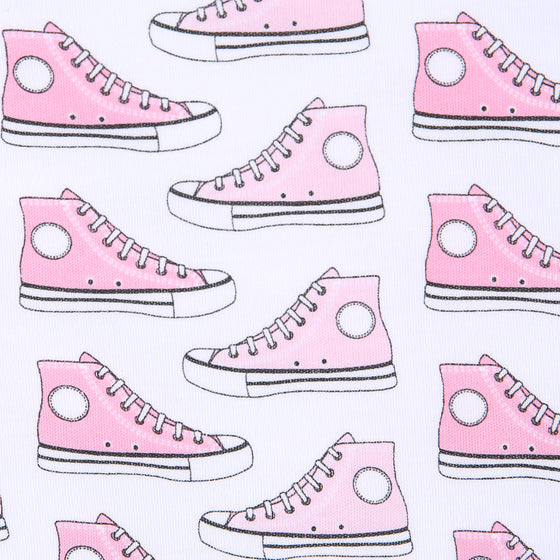 Sneakers Pink Printed Footie