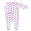 Sneakers Pink Printed Footie