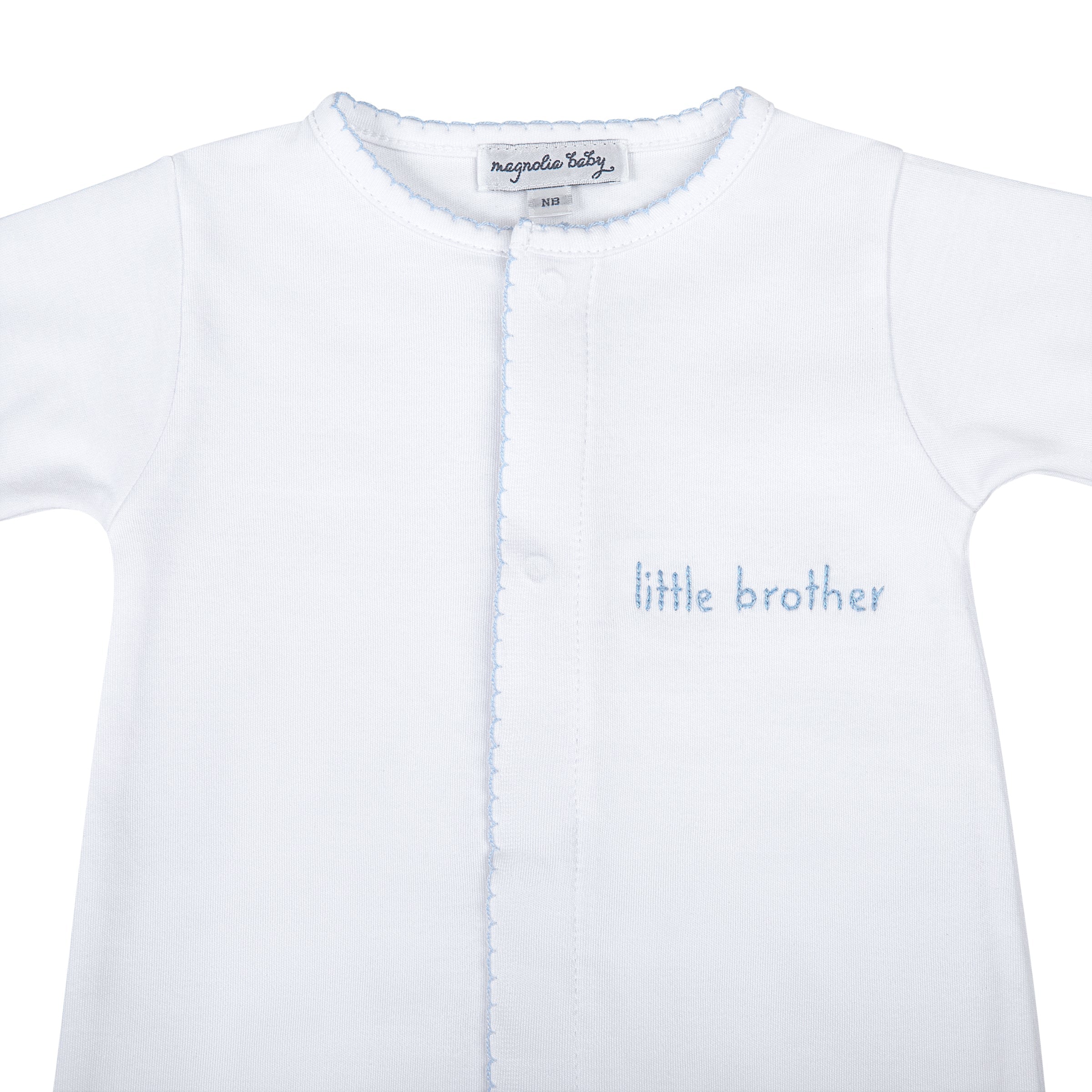 Little Brother Embroidered Converter Blue Magnolia Baby 