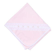  Fiona and Phillip Pink Smocked Receiving Blanket
