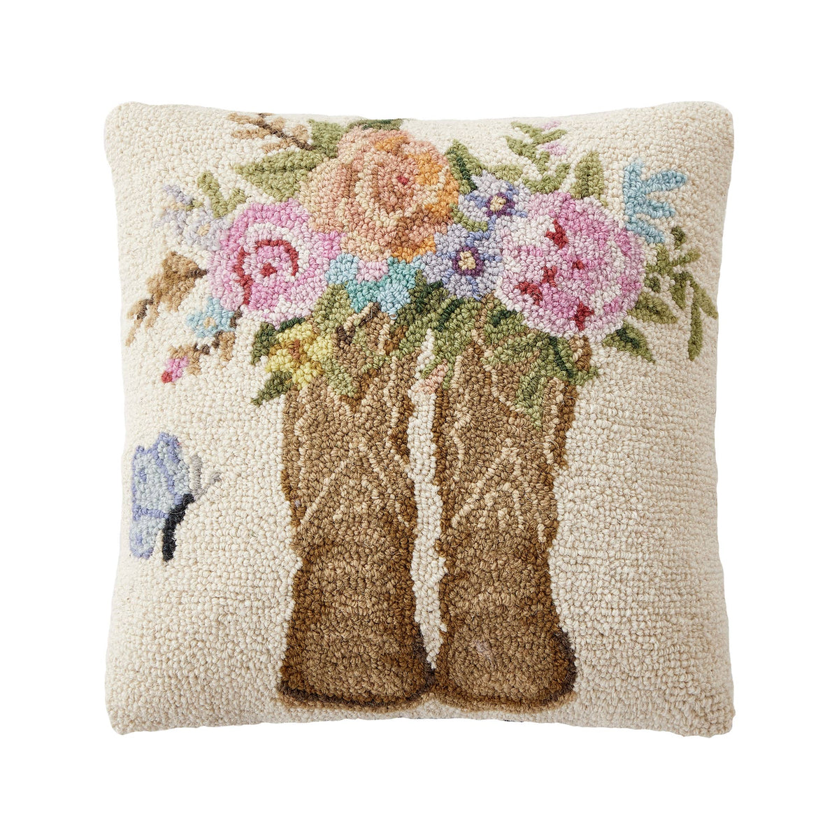 Cowboy Boots & Roses Pillow