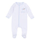 Sweet St Nick Applique Baby's First Christmas Footie - Light Blue - Magnolia Baby Boy