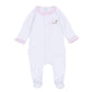Sweet St Nick Applique Ruffle Footie - Pink - Magnolia Baby Girl