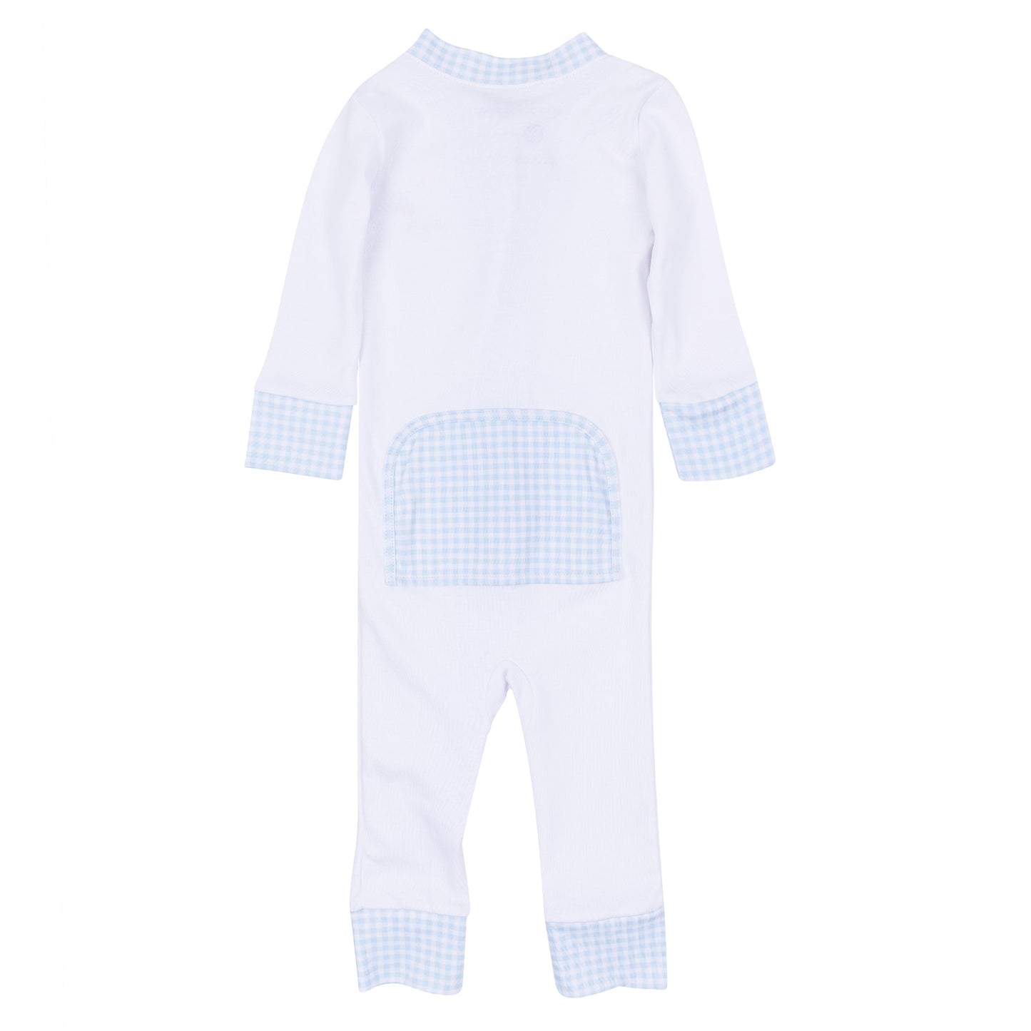 Sweet St Nick Applique Zip Pajamas - Light Blue - Magnolia Baby Boy