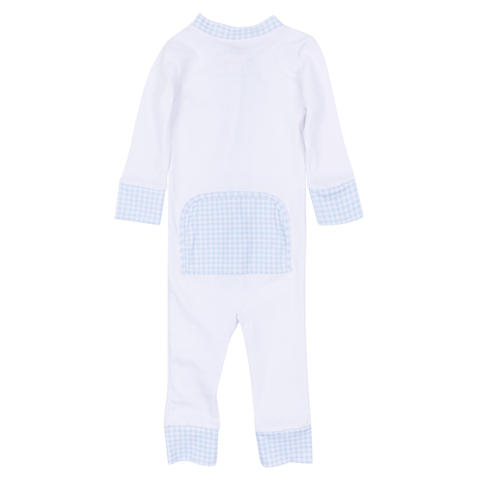 Sweet St Nick Applique Zip Pajamas - Light Blue - Magnolia Baby Boy