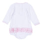 Sweet St Nick Applique Ruffle Long Sleeve Bubble - Pink - Magnolia Baby Girl
