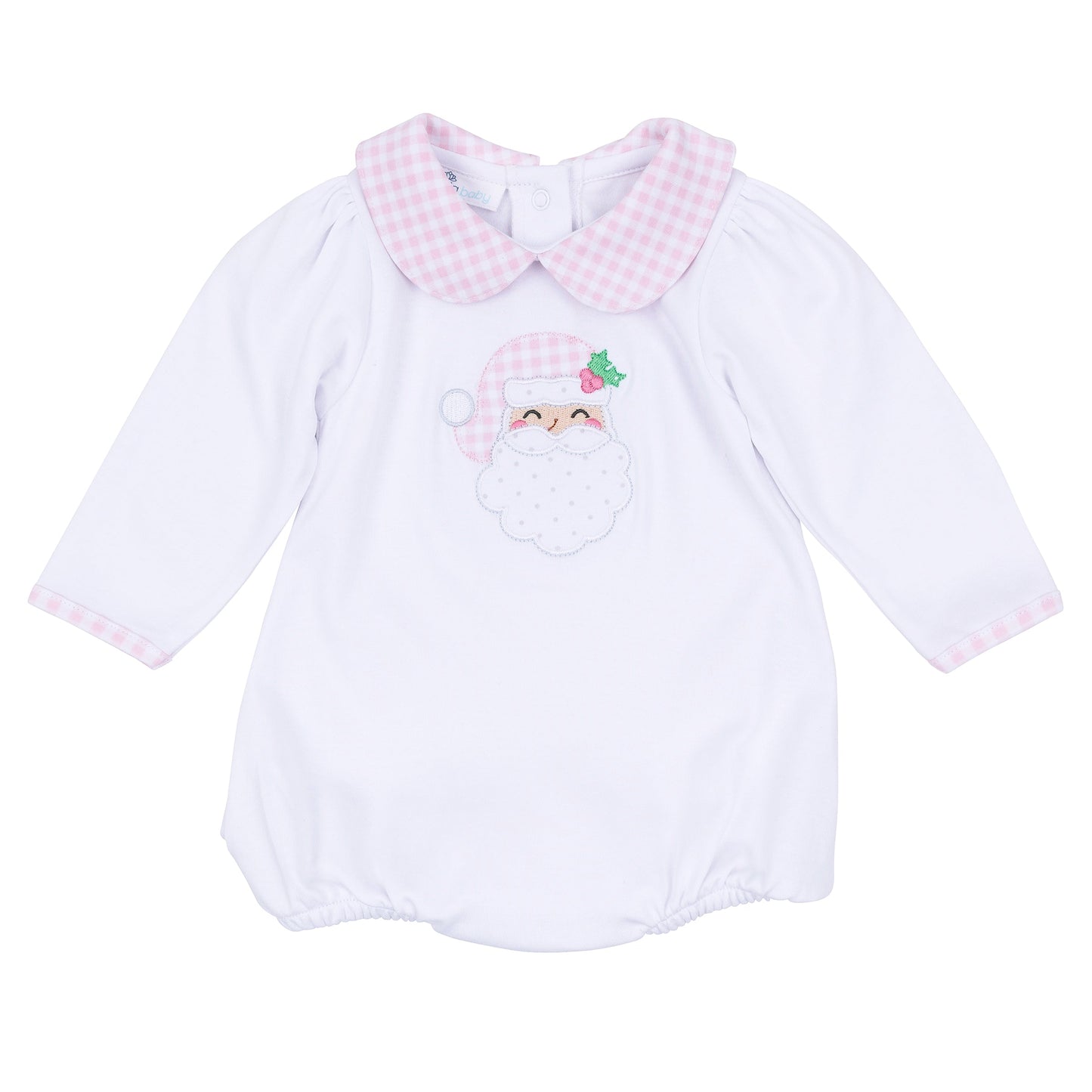 Sweet St Nick Applique Collared Bubble - Pink - Magnolia Baby Girl
