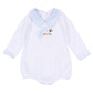 Sweet St Nick Applique Collared Bubble - Light Blue - Magnolia Baby Boy