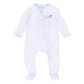 Sweet St Nick Applique Zip Footie - Light Blue - Magnolia Baby Boy
