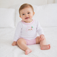 Sweet St Nick Applique Ruffle Diaper Cover Set - Pink