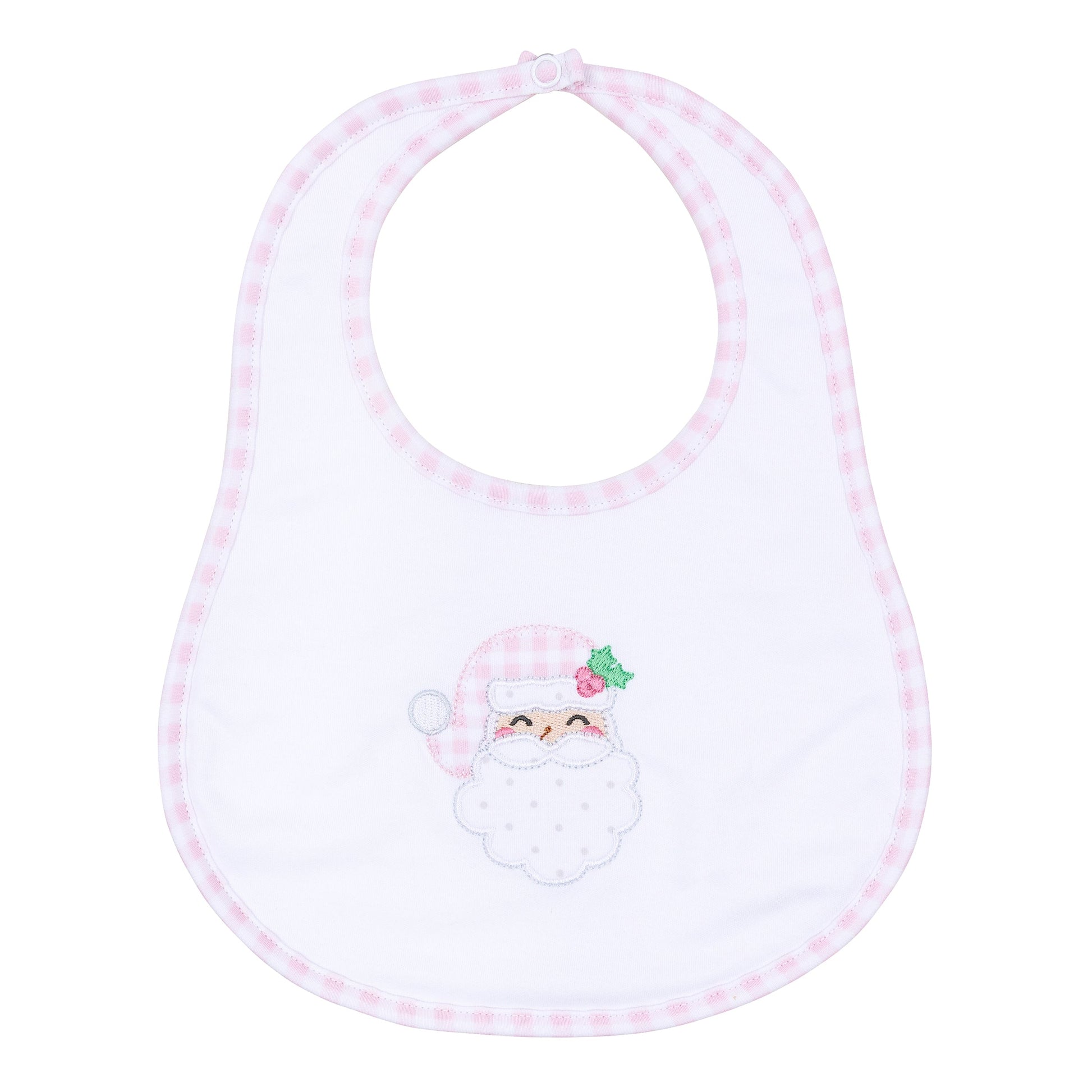 Sweet St Nick Applique Bib - Pink - Magnolia Baby Girl
