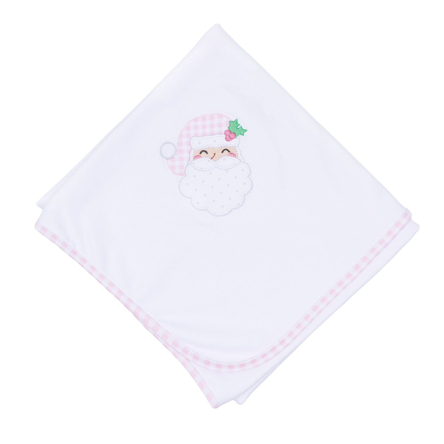 Sweet St Nick Applique Receiving Blanket - Pink - Magnolia Baby Girl