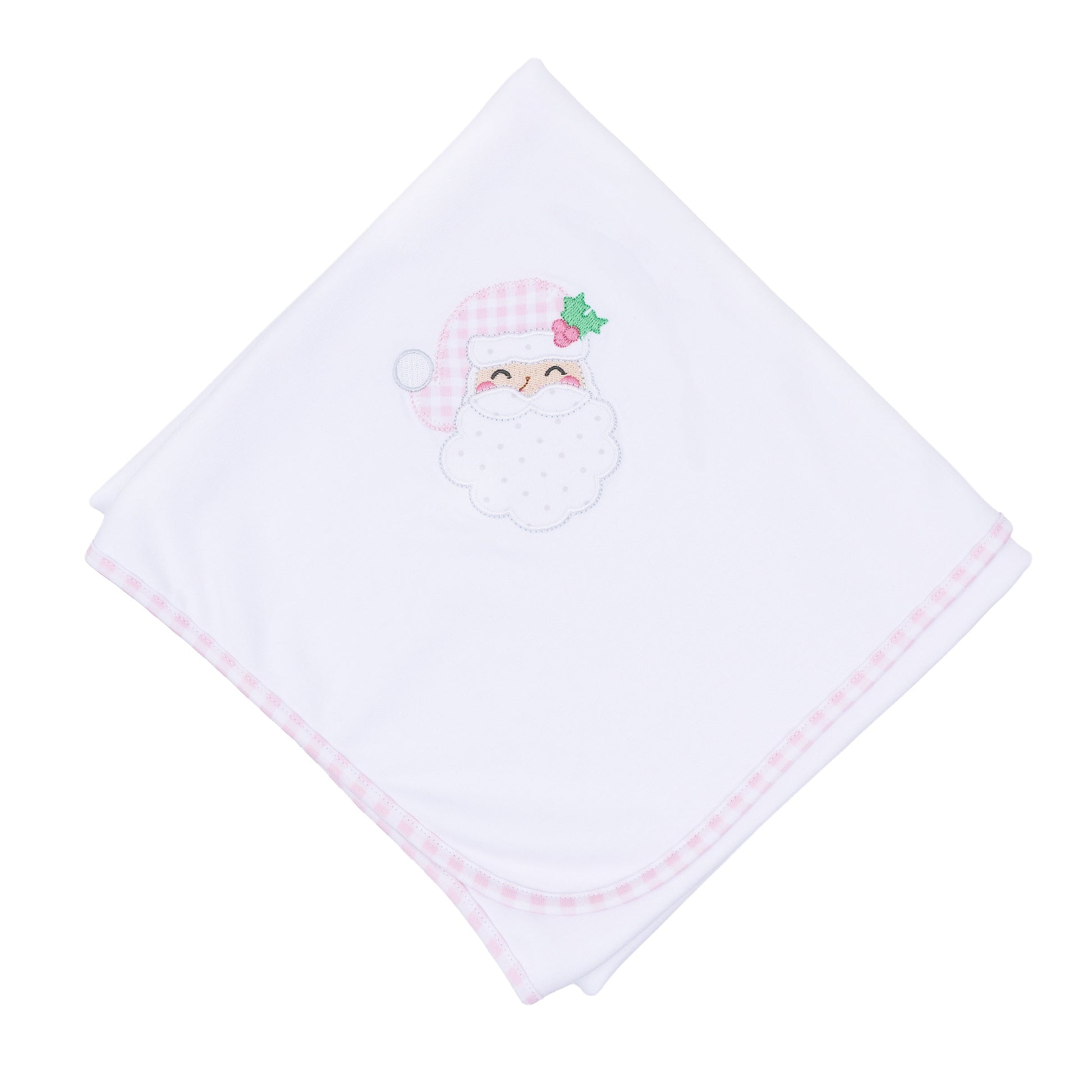 Sweet St Nick Applique Receiving Blanket - Pink - Magnolia Baby Girl
