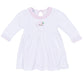 Sweet St Nick Applique Ruffle Long Sleeve Dress - Pink - Magnolia Baby Girl