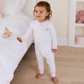 Sweet St Nick Applique Zip Pajamas - Pink