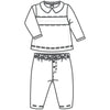 Hazel and Hudson Smocked 2pc Pant Set - White
