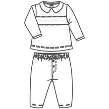  Hazel and Hudson Smocked 2pc Pant Set - White