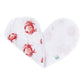 Baby Girl Burp Cloth and Bib (2 in 1) -  Pink Crab