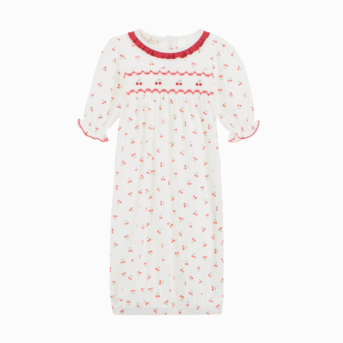 Cherry Grove Smocked Gathered Gown