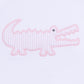 Gator Applique Long Pajamas - Pink