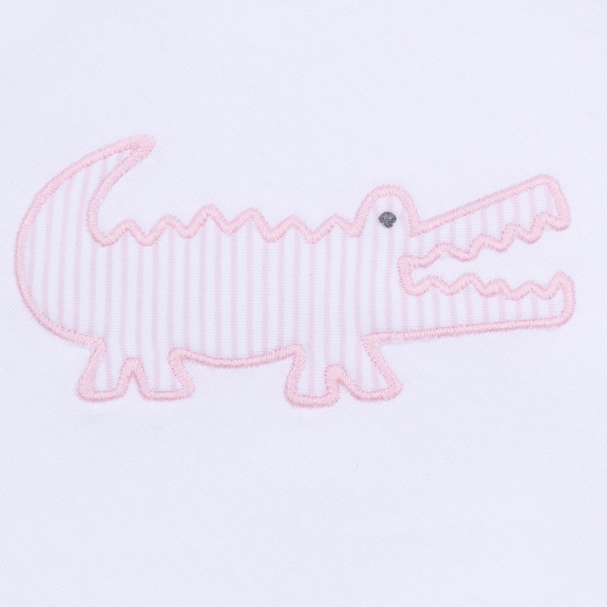 Gator Applique Long Pajamas - Pink