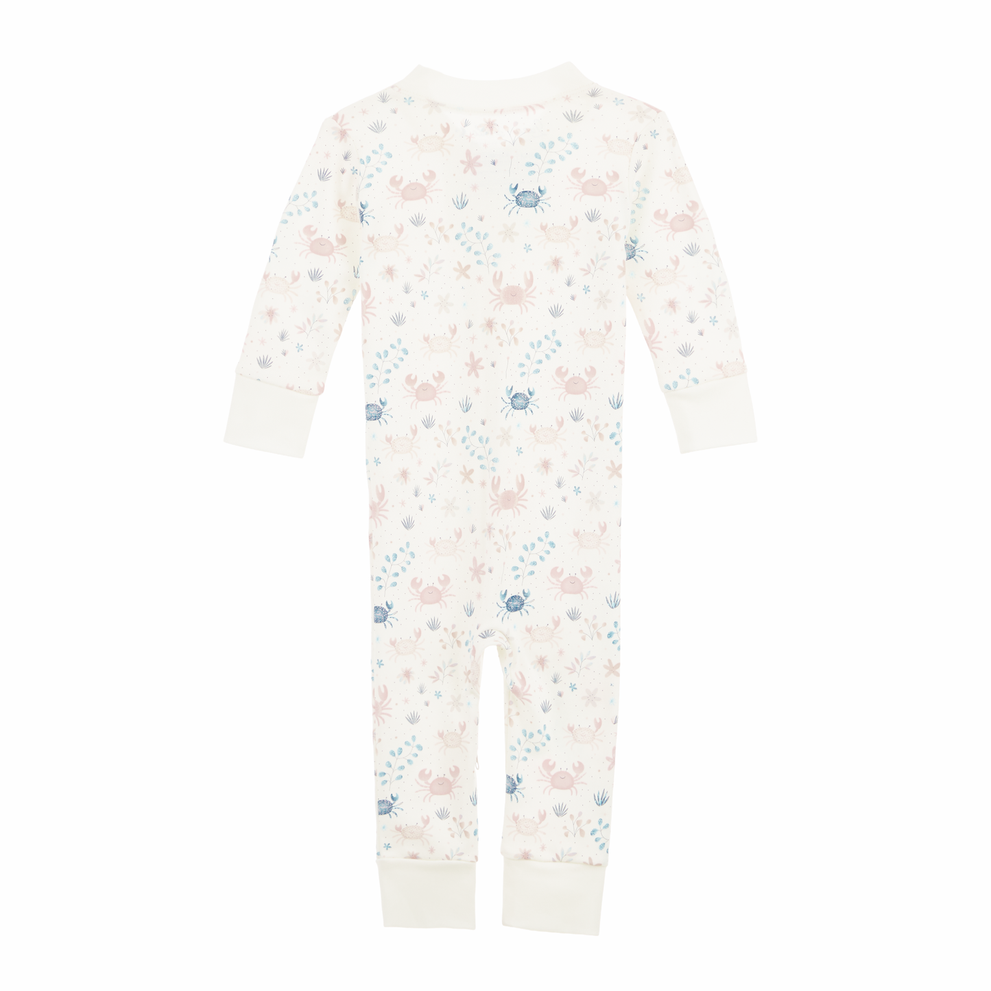 Crabby Cove Zip Pajamas - Dusty Rose