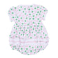 Sweet Clover Print Ruffle Short Sleeve Bubble - Magnolia Baby Girl