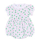 Sweet Clover Print Ruffle Short Sleeve Bubble - Magnolia Baby Girl