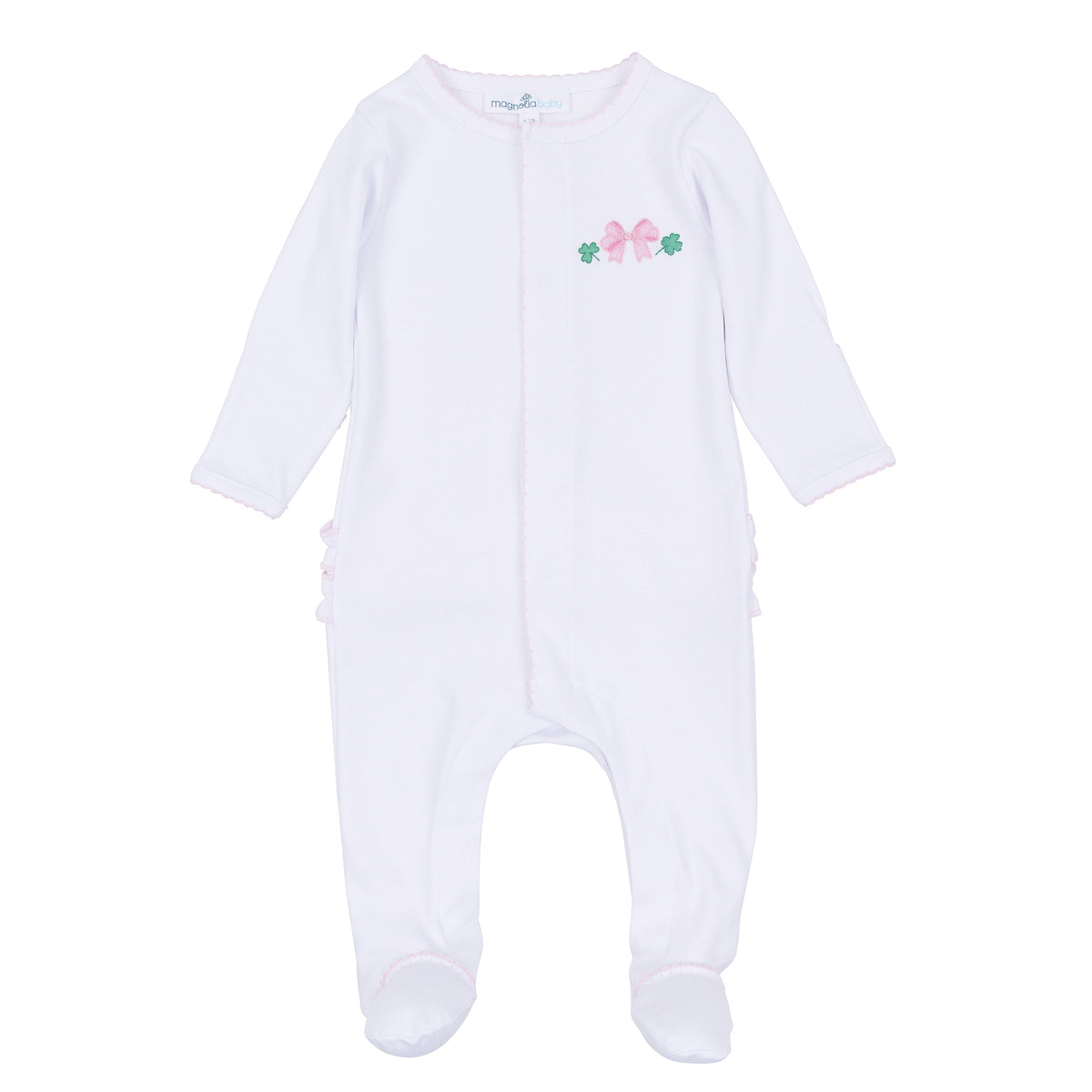 Sweet Clover Ruffle Footie - Magnolia Baby Girl