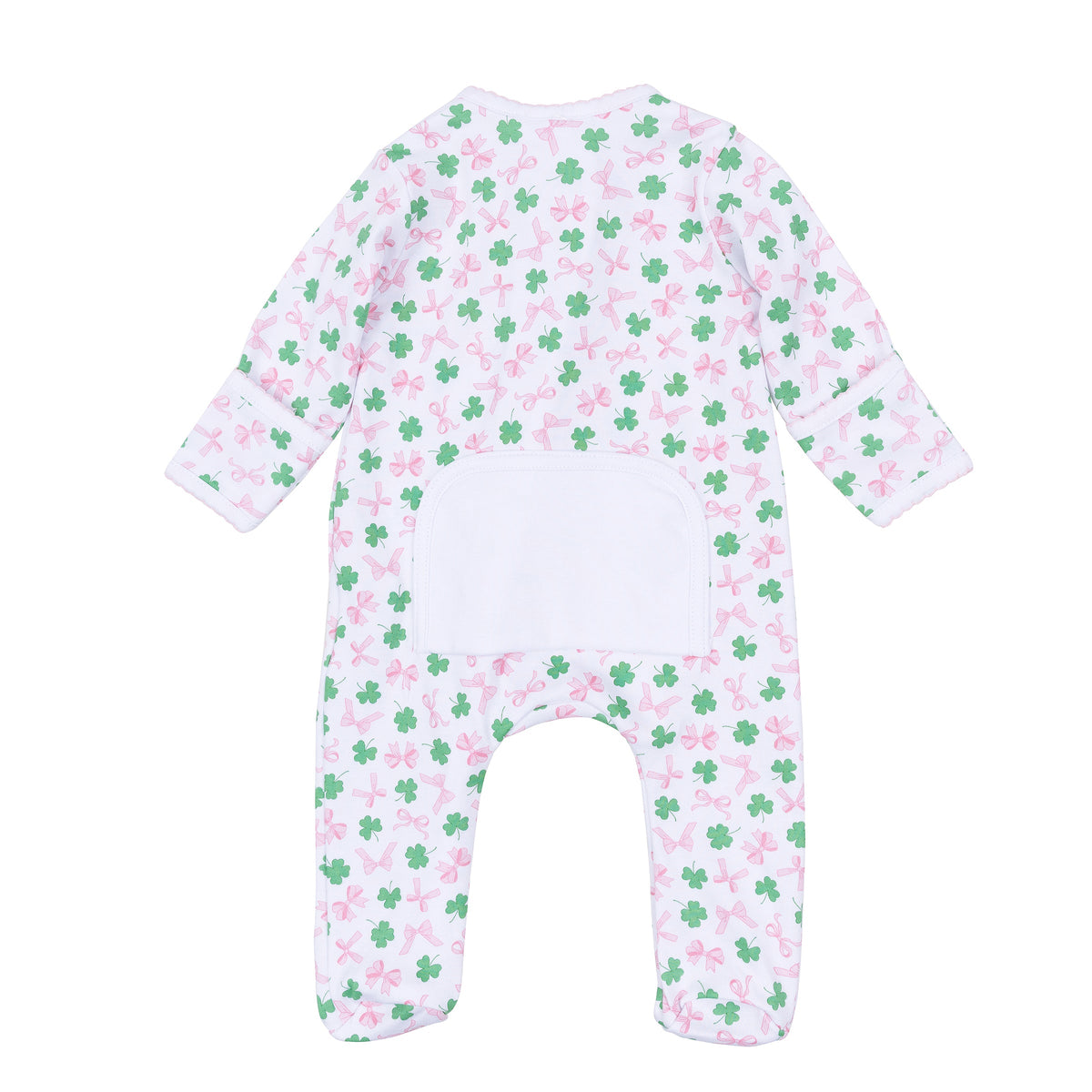 Sweet Clover Print Zip Footie - Magnolia Baby Girl