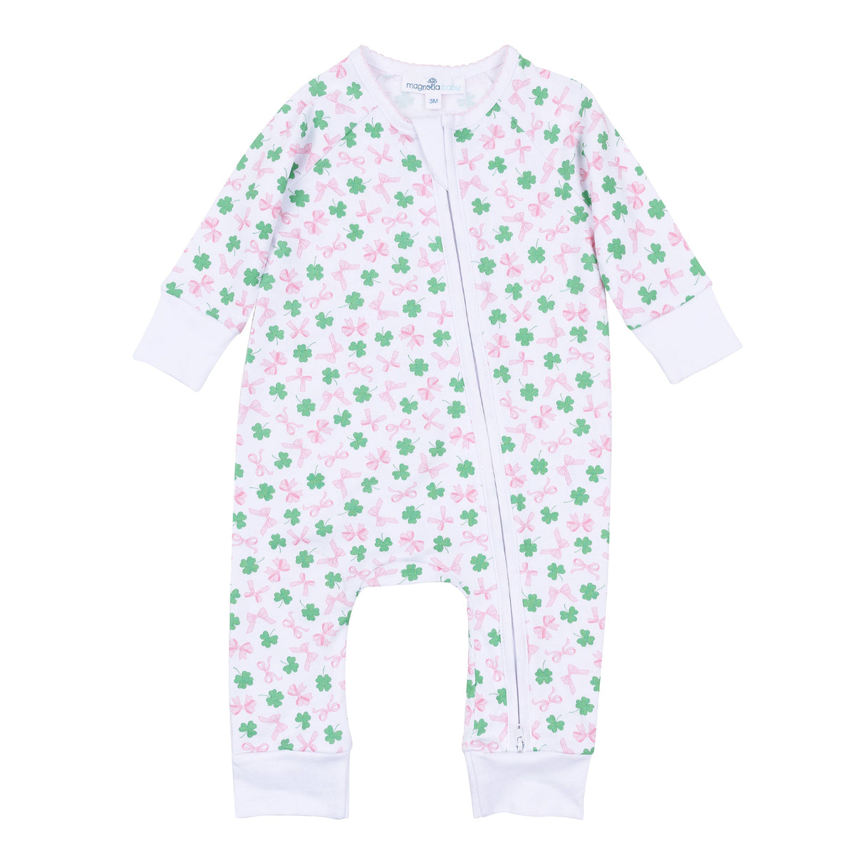 Sweet Clover Print Zip Playsuit - Magnolia Baby Girl