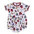 Future Draft Picks Short Sleeve Bubble - Crimson Grey - Magnolia Baby Boy