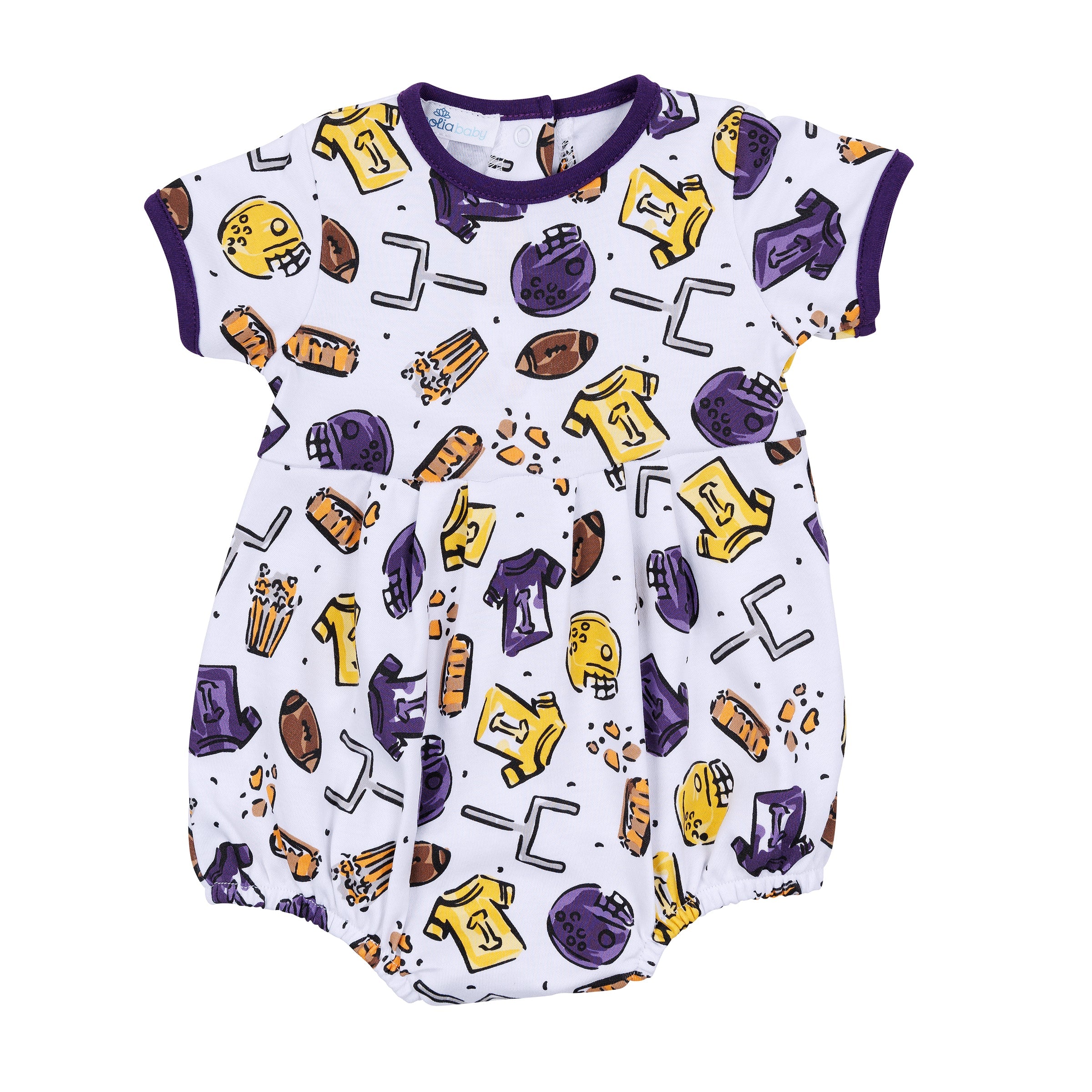 Future Draft Picks Short Sleeve Bubble - Purple Gold - Magnolia Baby Boy
