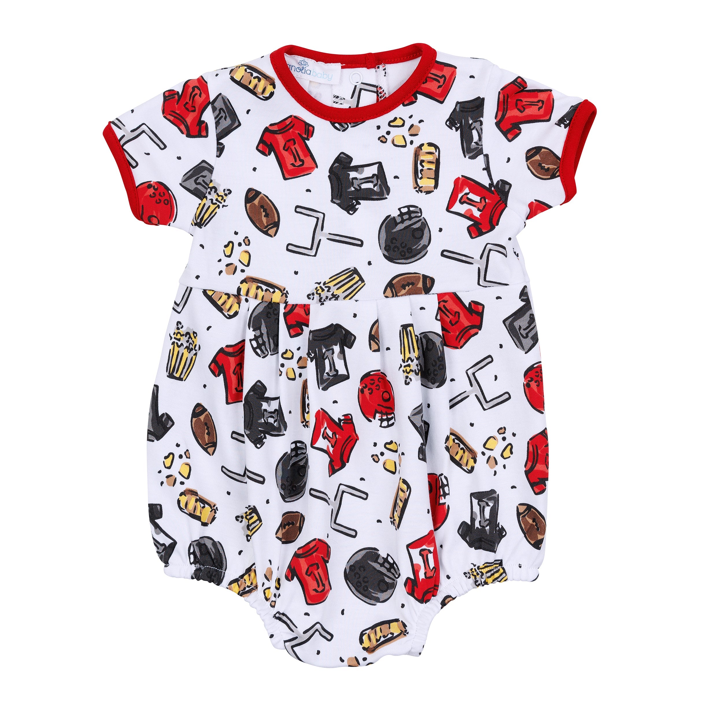 Future Draft Picks Short Sleeve Bubble - Red Black - Magnolia Baby Boy