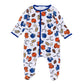 Future Draft Picks Footie - Orange Blue - Magnolia Baby Unisex